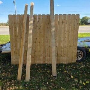 Cedar 2×4×8s measure approximately 1¾" × 3¾" × 8'
